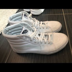 High-top White Vans